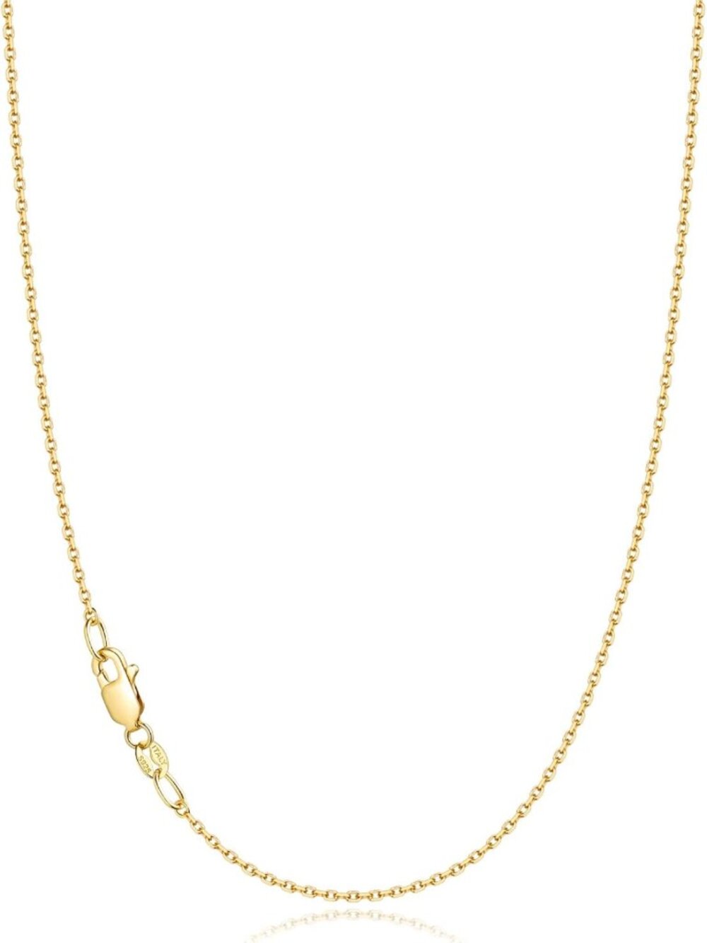 Dainty 18k Gold Plated Sterling Silver Chain Necklace for Women, Thin & Sturdy